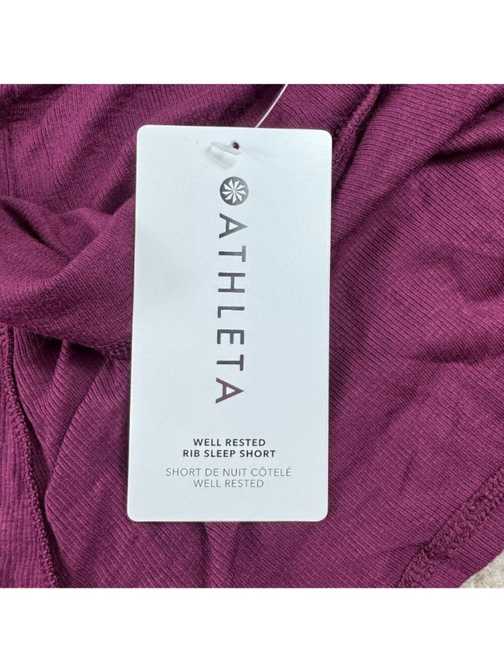 Athleta Well Rested Rib Sleep Short Deep Burgundy Modal Ribbed NWT S XL 3X Comfy - Picture 12 of 14
